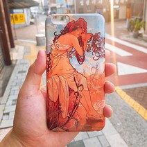 우리일쌍 무광 알폰스 무하 사계 여름 명화 휴대폰케이스/애플 아이폰7 최신 스마트폰 케이스 추천 (3619721), 아이폰7+