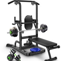 딥스머신 스쿼트 스탠드 하프렉 듀얼폴리 파워랙, 21KG 스포츠 에디션 블랙