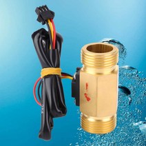 Dc 5 v g34 인치 홀 효과 유량 측정기 수나사 1 ~ 30lmin 유량 센서 게이지, 한개옵션0