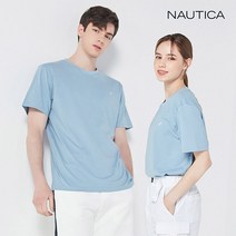 노티카 NAUTICA 노티카 남녀공용 베이직 반팔티셔츠 라이트블루 B