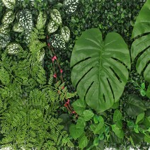 N67 플랜트월 인조 식물 MONSTERA 포토월 벽 잔디 포토존 인테리어 실내 조경 벽면 녹화 수직 정원 그린월