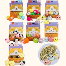 힐링타임 빅볼 고양이 장난감 2p + 캣닢가루, 스마일(옐로우), 젤리발바닥(핑크), 1세트