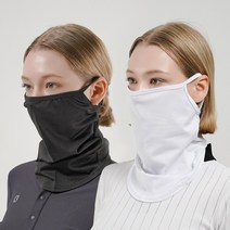 엔조이핏 쿨 골프마스크 자외선차단 얼굴햇빛가리개 스포츠 운동용, 화이트