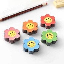 작은 꽃 타일 칠판 냉장고 자석 칭찬 색상 랜덤 배송