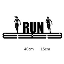 에스셀러 인테리어 벽 수납대 메달걸이 태권도 마라톤 메달 거치대 행거 정리 진열대 스포츠, RUN, 1개