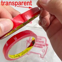 인테리어3M VHB 0.8MM 튼튼한 장착 양면 접착 아크릴 폼 테이프 6mm 8mm 10mm, 02 Transparent_04 10mm_01 3M
