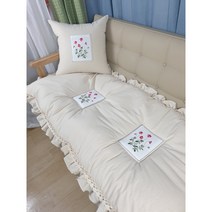 안나홈 워싱광목 프릴 소파패드 3인/4인(사이즈주문제작)