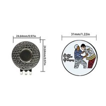 골프 볼마커 퍼팅 표시 티마커 자석 볼 마크가 있는 공 마커 모자 클립 이동식 퍼트 정렬 조준 캡 액세서리 1 개, [01] Silver