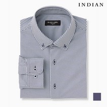 인디안 잔체크 패턴 슬림핏 셔츠 MIVNLWS1261