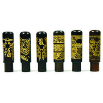 벽조목 벼락맞은대추나무 금분벽조목 인감도장 법인도장 6푼(18mm), 봉황
