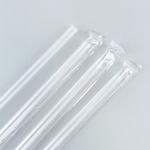 7mmx28cm 롱 투명 일자빨대 개별포장 100개입, 100개