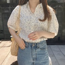 스타일아유 잔잔한 플라워 패턴 블라우스[AYN6BL509A]