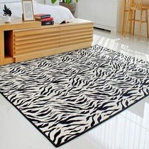 MJCR지브라 극세사 카페트 러그 블랙100X150 특대형바닥매트 특대형카페트 거실카페트 면카페트 매트 거실