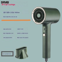 헤어드라이기 가정용 냉열풍 자기흡입 노즐 헤어케어 음이온 항온기숙사 드라이기, 녹색, 하나