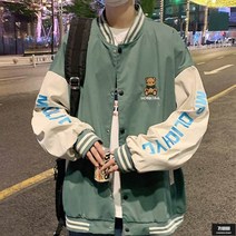 가바바 남성 빅사이즈 블루종 레터링과 자수 포인트로 클래식한 느낌의 항공점퍼 G63088