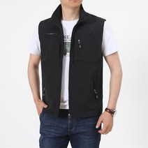 남성 캐주얼 조끼 봄 여름 멀티 포켓 전술 대형 M-6XL 남자 하이킹 낚시 민소매 자켓, 01 Black