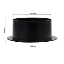 1pc Ventilador 4/5/6 인치 ABS 스트레이트 파이프 플랜지 환기 덕트 커넥터 송풍기 추출기, 03 3