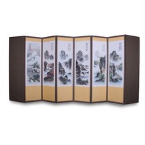 추사글씨 두레공예사 8폭 산수화 커버포함 병풍