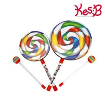 캔디형 롤리팝드럼x1개 손잡이드럼 유아용드럼, 중형