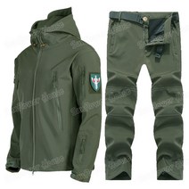 Sunflower House 겨울낚시복 가을겨울 낚시자켓 상하의한세트 방한낚시복한벌세트, 그린