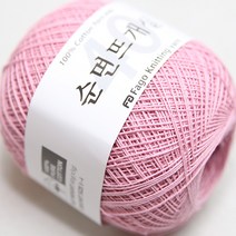 더울 뜨개 구정 도일리 면실 순면뜨개실 40수, 407무궁화, 1개
