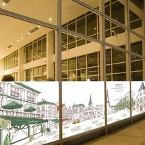 낭만창고 nang675-유럽 카페와 여행B-뮤럴실사 시트지