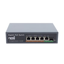 (NEXI) 4포트 PoE 기가비트 스위칭허브 업로드포트 2포트 / 30W PoE+지원