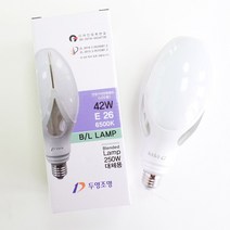 두영 LED 42W 램프 벌브 B/L 램프 250W 대체 가로등 메탈램프 주유소등 호박등 E26 E39 주광색 전구색, E26베이스 주광색(하얀빛)