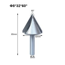 목공 우드 카빙 조각 끌 정 서각칼 SHK-6mm 8mm 3D V 비트 1 개 목재 텅스텐 MDF 목공용 CNC 엔드밀 라우터 60/90/120/150 도 밀링 커터, [14] 8x32x60D, [01] 1pc, 14 8x32x60D_01 1pc