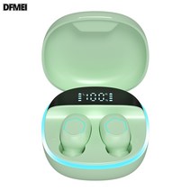 DFMEI 무선 M13 블루투스 헤드셋 대형 스크린 LED 디지털 디스플레이 tws5.2 블루투스 헤드셋 플러그, M13(노란색)