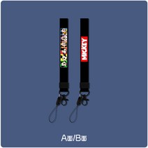 디즈니 휴대 전화 끈 긴 짧은 끈 손목 밧줄 U 디스크 키 체인 공장 인증서 카드 커버 끈 여성