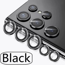 삼성 호환 S22 S23 울트라 플러스 5G 카메라 렌즈 보호 캡 갤럭시 유리 금속 링 커버, [01] For Galaxy S22 Ultra, [01] Black
