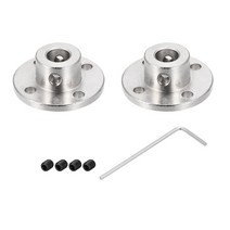 Rebower 8mm 리지드 플랜지 커플링 커넥터 모터 가이드 샤프트 커플러 고정 나사 1팩 M4 육각 렌치 포함 DIY RC 모델 스테퍼 부품용 2팩 USA 미국