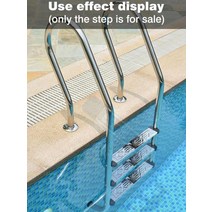 수영장 발판 1개(나사2개 포함) 사다리 안전바 계단 미끄럼방지 풀사다리 가로대 스테인리스 스틸 계단, 한개옵션0, 한개옵션0