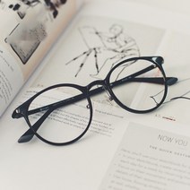 동글이 뿔테 투명 여자 남자 안경 테