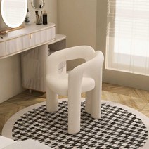 인스타 의자 극세사 체어 메이크업 화장대 스툴 감성, 블랙