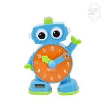 러닝리소스 말하는 로봇 시계 학습교재 교구 어린이집 시계계산완구 교육용 유아 아동 어린이, 말하는 로봇시계