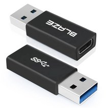 블레이즈 USB3.2 GEN1 5Gbps C to A 변환 젠더 고속충전 지원, USB3.2 GEN1 5기가, 블랙