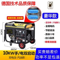 가솔린 발전기 220V 가정용 소형 저소음 패널 충전 자가발전기, 이중 전압 10000w 손전등 이중 시작