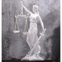 정의의 여신상 변호사 법무사 판사 검사 법률사무실 로스쿨 장식품, 흰색