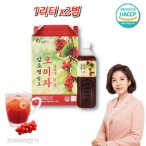 선물로좋은 김소형 문경 특산물 오미자액 오미자 에이드 원액 고지베리 오미자주스 1리터 x2병 x1박스