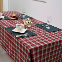 디케이홈 데코 옥스포드 순면 무지 테이블 매트, 브라운, 대 50x40cm