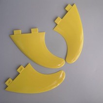 서핑보드 아쿠아 수영 바디 바다 패들 HONVI FCS G5 플라스틱 서핑 핀 보드, Yellow