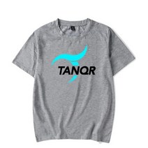 Tanqr 남녀공용 반팔 티 크루넥 패션 티셔츠