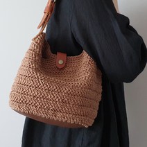[DIY 패키지] 가을감성 헤링본 숄더백 코바늘 가방뜨기 코바늘 손뜨개 가방 만들기, 카키