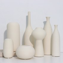 아이보리 라인 도자기 인테리어 화병 7종, 아이보리_호리병 (37cm)