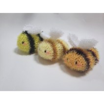 [ WINSOME ] 꿀벌수세미 뜨개수세미 호빵수세미 캐릭터수세미 핸드메이드 손뜨개 국내산 아크릴 집들이 선물 답례품, 1. 노랑