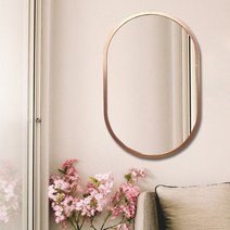 드림하우징 국내생산 ABS 양타원 거울 욕실 화장대 인테리어 [7가지 색상], 골드