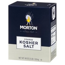 Morton Kosher Salt Coarse 몰튼 코셔 솔트 굵은 소금 1.36kg, 1팩