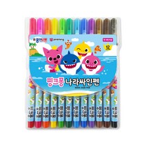 종이나라 핑크퐁 싸인펜 12색, 30개